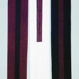 Marianne Montaut, Triptych Axle. Three sectioned wall hanging curtain, earth-dyed cotton and Niar vegetal fibres.